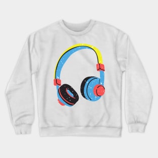 DJ Headphones, Music, Pop Art, Graffiti Crewneck Sweatshirt